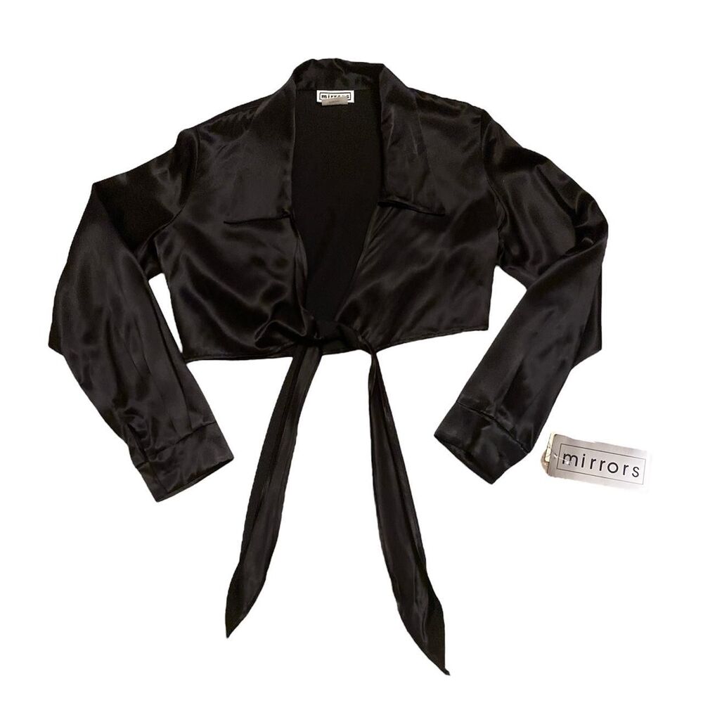 90s 00s grunge minimalist NWT tie blouse